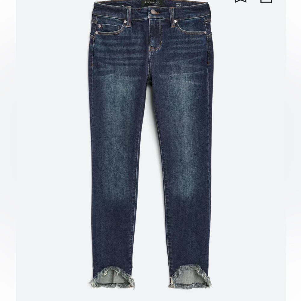 LIVERPOOL PIPER HUGGER ANKLE FRAY HEM